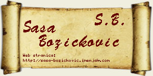 Saša Božičković vizit kartica